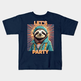 Let's Party Sloth Kids T-Shirt
